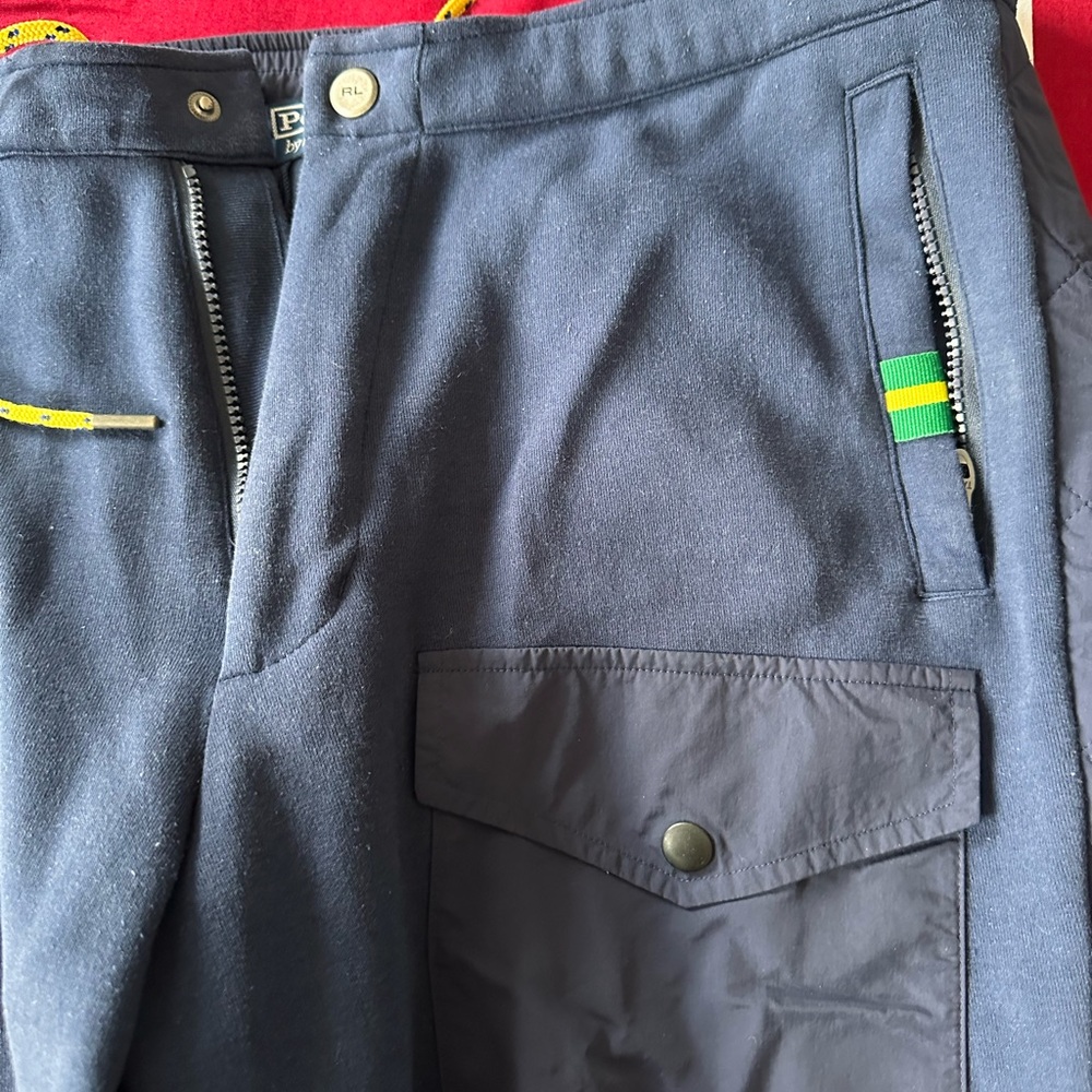 🔥🔥 Rare Polo by Ralph Lauren Yellow and Black Hoodie/Jogger Pants matching hat - Picture 6 of 11